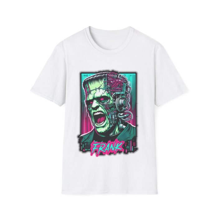 Cyberpunk Frankenstein T-Shirt - Reanimate in the Digital Age T-Shirt - Buy Now at American Artist Merch