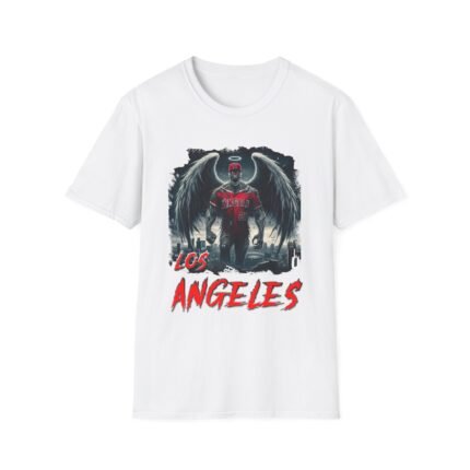 LA Angels Horror Mashup T-Shirt - Fearsome Fan Apparel for Angels Supporters