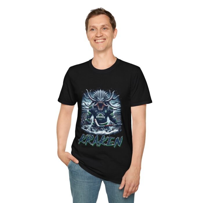 Unleash the Depths - Seattle Kraken Horror Mashup T-Shirt T-Shirt - Buy Now at American Artist Merch