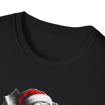 Santa x Art the Clown Unisex T-Shirt for Holiday Horror Fans, Festive Santa Tee, T-Shirt - Buy Now at American Artist Merch