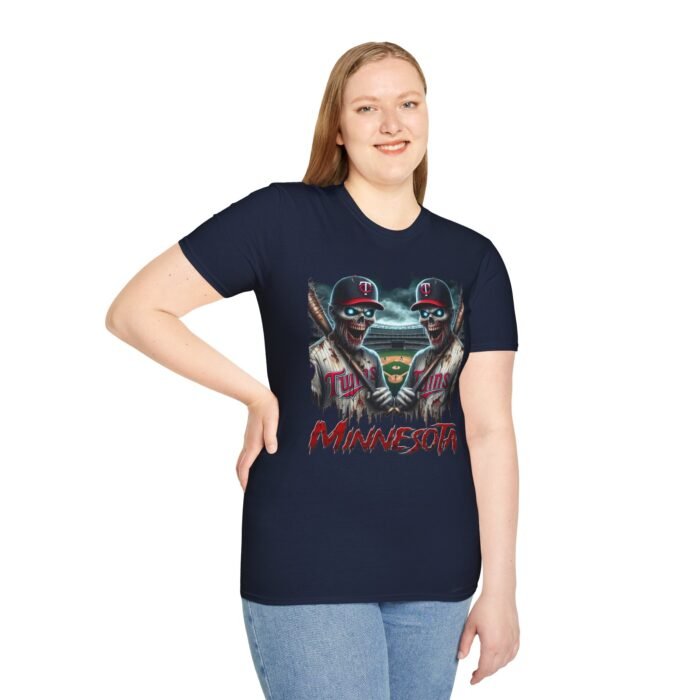 Minnesota Twins Horror Mashup T-Shirt - Spooky Baseball Fan Gear T-Shirt - Buy Now at American Artist Merch