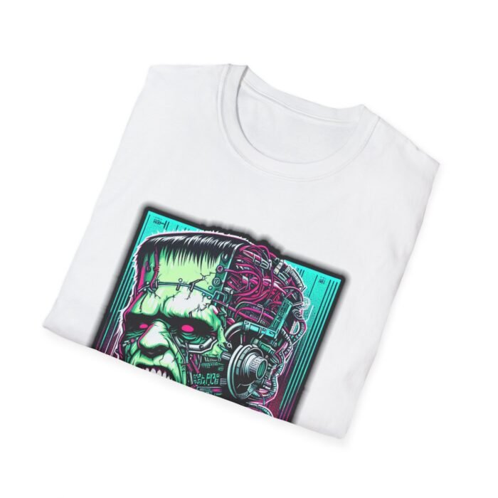 Cyberpunk Frankenstein T-Shirt - Reanimate in the Digital Age T-Shirt - Buy Now at American Artist Merch