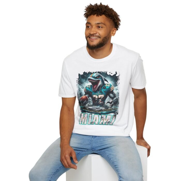 Miami Dolphins Horror Mash Up T-Shirt - Spooky NFL Fan Apparel T-Shirt - Buy Now at American Artist Merch