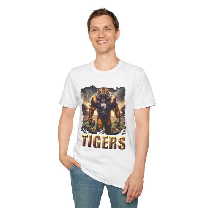 LSU Tigers Horror Mashup T-Shirt - Scary Game Day Apparel T-Shirt - Buy Now at American Artist Merch