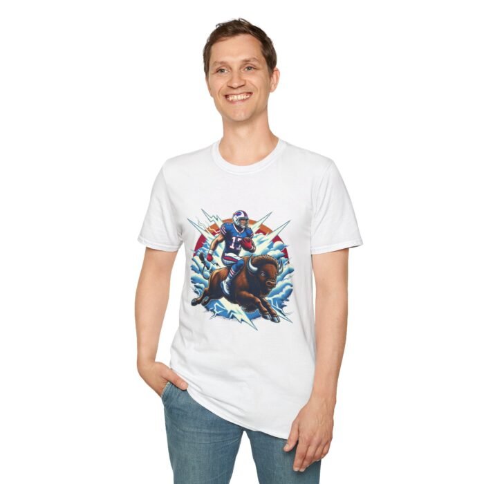 joash allen riding buffalo T-Shirt T-Shirt - Buy Now at American Artist Merch