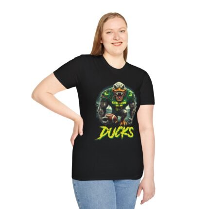 Quack with a Scare - Oregon Ducks Horror Mashup T-Shirt T-Shirt - Buy Now at American Artist Merch