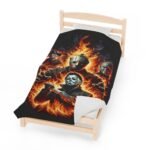 Battle for Hell-Horror Icon Velveteen Plush Blanket T-Shirt - Buy Now at American Artist Merch