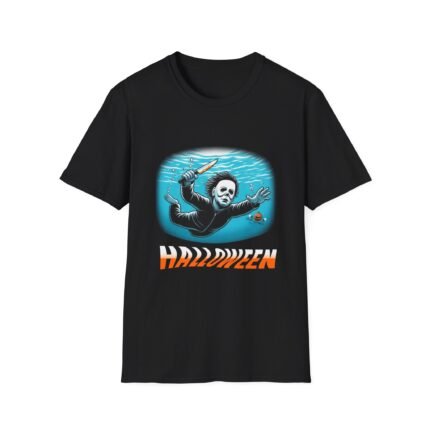 Michael Myers Nevermind Parody T-Shirt – Horror Meets Grunge T-Shirt - Buy Now at American Artist Merch