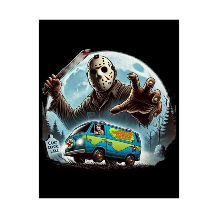 Jason Voorhees Meets Scooby-Doo Poster – Mystery Machine Meets Crystal Lake T-Shirt - Buy Now at American Artist Merch