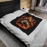 Battle for Hell-Horror Icon Velveteen Plush Blanket T-Shirt - Buy Now at American Artist Merch