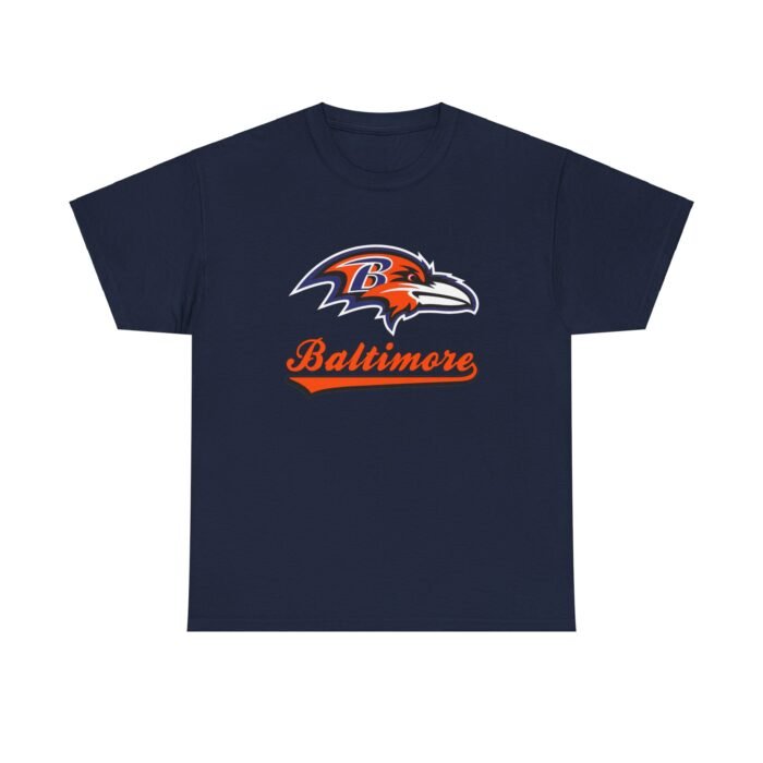 Baltimore Ravens & Orioles Mash-Up Sports Teams T-Shirt - Unite the Spirit of Two Legendary Baltimore Franchises T-Shirt - Buy Now at American Artist Merch