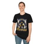 Michigan Wolverines Horror Mashup Shirt - Fear the Blue with a Chilling Twist T-Shirt - Buy Now at American Artist Merch