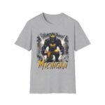 Michigan Wolverines Horror Mashup Shirt - Fear the Blue with a Chilling Twist T-Shirt - Buy Now at American Artist Merch