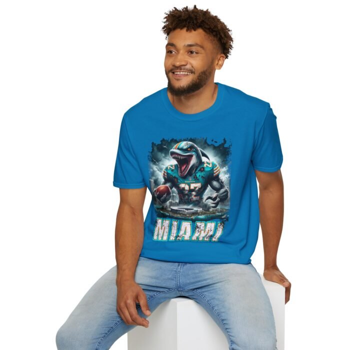 Miami Dolphins Horror Mash Up T-Shirt - Spooky NFL Fan Apparel T-Shirt - Buy Now at American Artist Merch