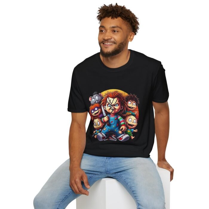 Chucky Meets Rugrats T-Shirt – Playful Meets Terrifying Mashup Tee T-Shirt - Buy Now at American Artist Merch