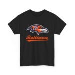 Baltimore Ravens & Orioles Mash-Up Sports Teams T-Shirt - Unite the Spirit of Two Legendary Baltimore Franchises T-Shirt - Buy Now at American Artist Merch