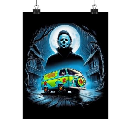 Michael Myers Meets Scooby-Doo Mashup Poster – Mystery Meets Pure Terror T-Shirt - Buy Now at American Artist Merch