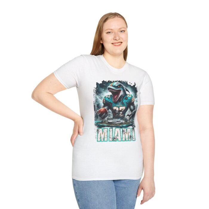 Miami Dolphins Horror Mash Up T-Shirt - Spooky NFL Fan Apparel T-Shirt - Buy Now at American Artist Merch