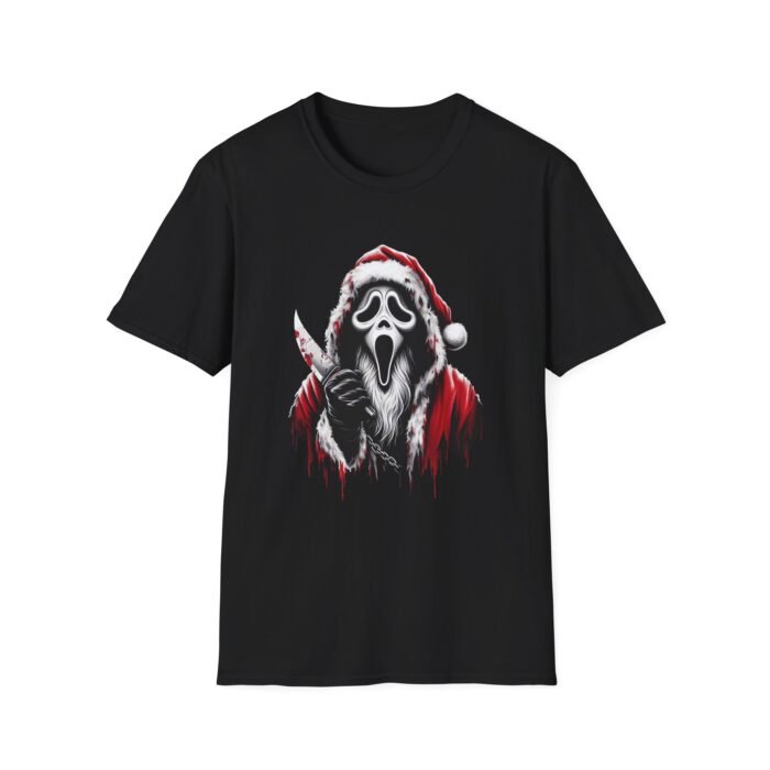 Ghostface Santa T-Shirt – Scream Into the Holidays Graphic Tee T-Shirt - Buy Now at American Artist Merch