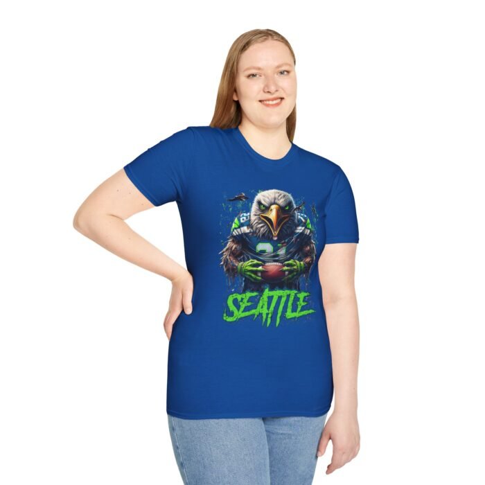 Seattle Seahawks Horror Mash Up T-Shirt - Spooky NFL Fan Apparel T-Shirt - Buy Now at American Artist Merch