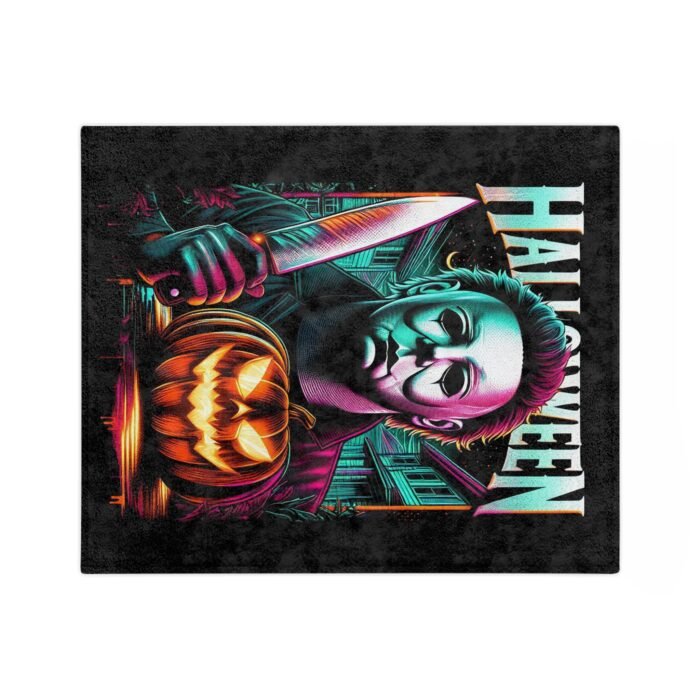 Halloween Myers Velveteen Microfiber Blanket – Cozy Throw for Horror Fans T-Shirt - Buy Now at American Artist Merch