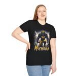 Michigan Wolverines Horror Mashup Shirt - Fear the Blue with a Chilling Twist T-Shirt - Buy Now at American Artist Merch