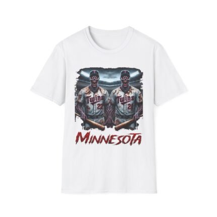 Minnesota Twins Horror Mashup T-Shirt - Spooky Baseball Fan Gear T-Shirt - Buy Now at American Artist Merch