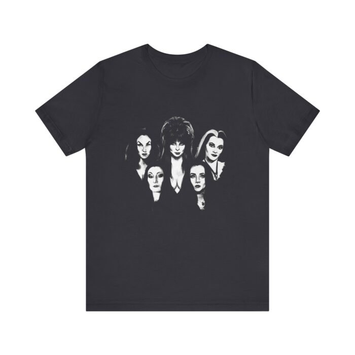 Women of Horror- Vampira, Morticia, Elvira, lily Short Sleeve Tee T-Shirt - Buy Now at American Artist Merch