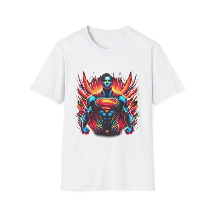 Neon Superman - Illuminate Your Space with the Man of Steel T-Shirt - Buy Now at American Artist Merch