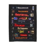 Retro Horror Movies VHS Blanket – Cozy Classic Horror Throw T-Shirt - Buy Now at American Artist Merch