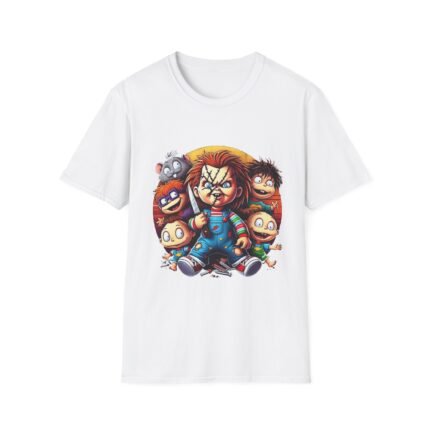 Chucky Meets Rugrats T-Shirt – Playful Meets Terrifying Mashup Tee T-Shirt - Buy Now at American Artist Merch