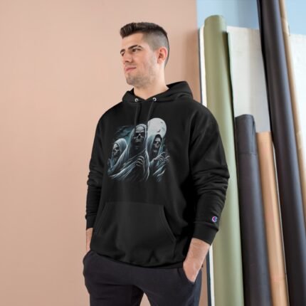 Hauntingly Stylish - Ghosts Champion Hoodie T-Shirt - Buy Now at American Artist Merch