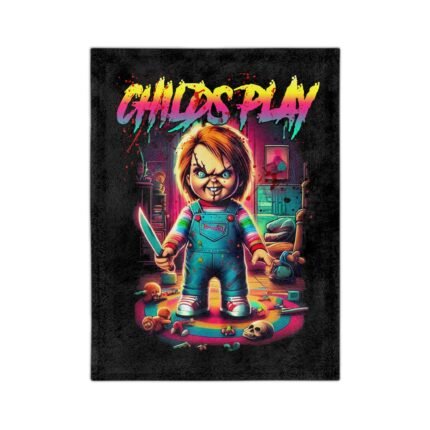 Child's Play Velveteen Microfiber Blanket – Cozy Throw for Horror Fans T-Shirt - Buy Now at American Artist Merch