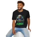 Seattle Seahawks Horror Mash Up T-Shirt - Spooky NFL Fan Apparel T-Shirt - Buy Now at American Artist Merch