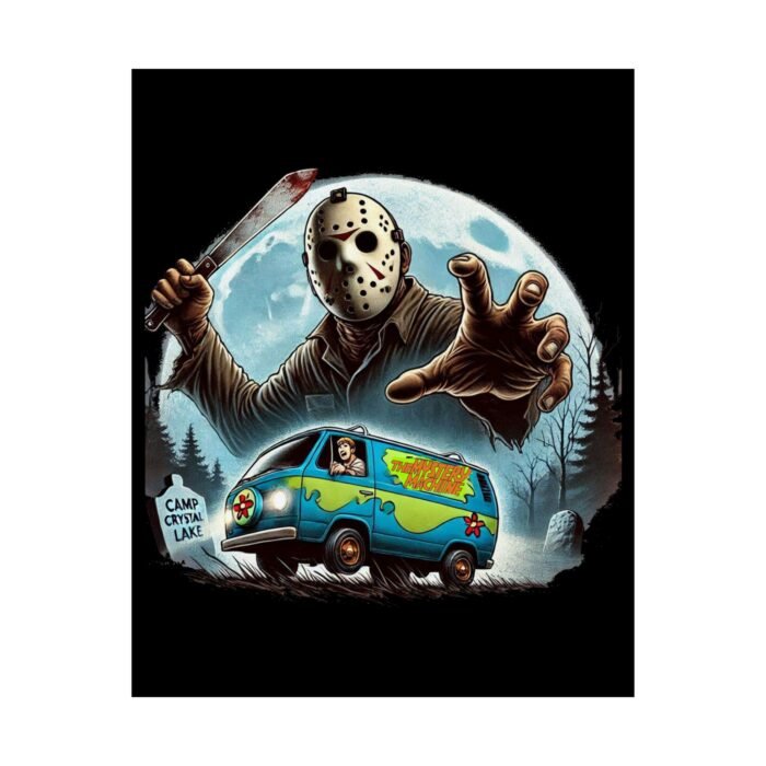 Jason Voorhees Meets Scooby-Doo Poster – Mystery Machine Meets Crystal Lake T-Shirt - Buy Now at American Artist Merch