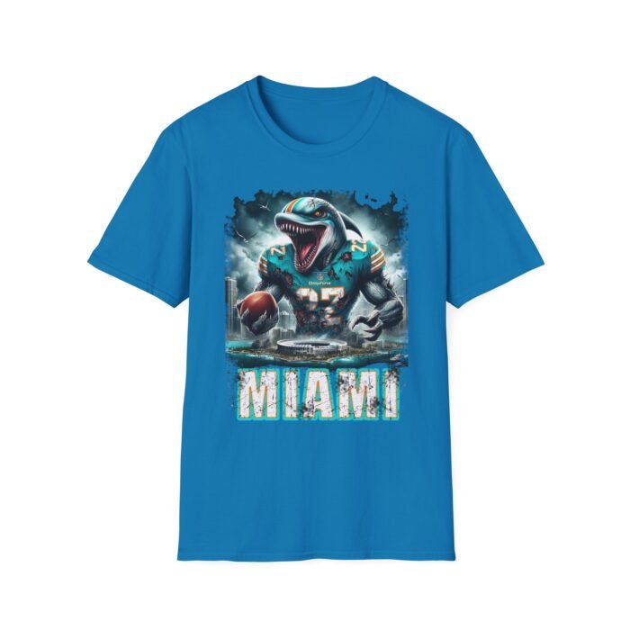 Miami Dolphins Horror Mash Up T-Shirt - Spooky NFL Fan Apparel T-Shirt - Buy Now at American Artist Merch