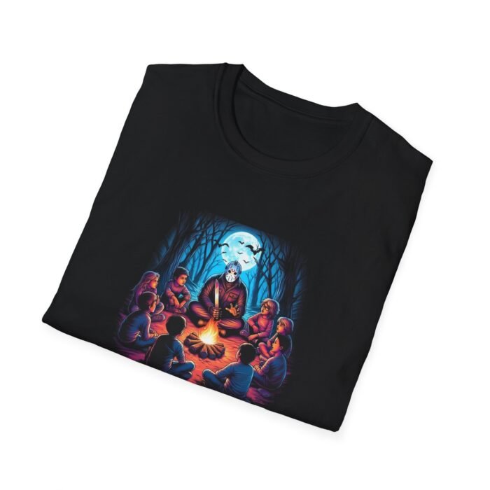 Jason's Campfire Ghost Stories T-Shirt – Spooky Slasher Campfire Graphic Tee T-Shirt - Buy Now at American Artist Merch