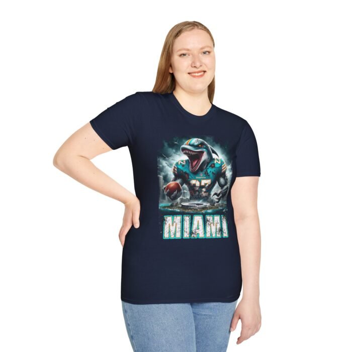 Miami Dolphins Horror Mash Up T-Shirt - Spooky NFL Fan Apparel T-Shirt - Buy Now at American Artist Merch