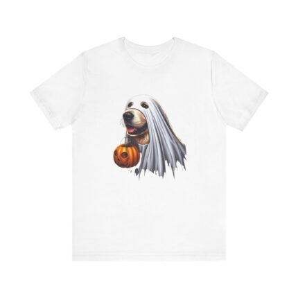 Golden Retriever Ghost Costume T-Shirt - Hauntingly Adorable Pup! T-Shirt - Buy Now at American Artist Merch