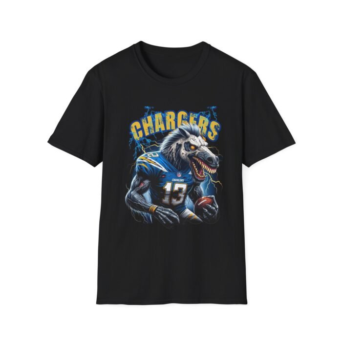 Los Angeles Chargers Horror Mash Up T-Shirt - Spooky NFL Fan Apparel T-Shirt - Buy Now at American Artist Merch