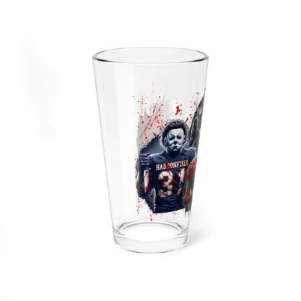 Slashers Football Team Pint Glass - Freddy, Jason, Michael Myers, Ghostface,16oz T-Shirt - Buy Now at American Artist Merch