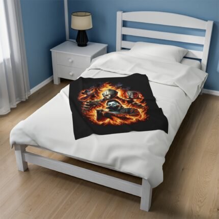 Battle for Hell-Horror Icon Velveteen Plush Blanket T-Shirt - Buy Now at American Artist Merch