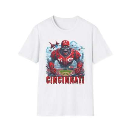 Cincinnati Reds Horror Mash-Up T-Shirt - Scary Baseball Fan Gear T-Shirt - Buy Now at American Artist Merch