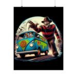 Freddy Krueger Meets Scooby-Doo Mashup Poster – Nightmare Mystery Unleashed T-Shirt - Buy Now at American Artist Merch