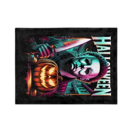 Halloween Myers Velveteen Microfiber Blanket – Cozy Throw for Horror Fans T-Shirt - Buy Now at American Artist Merch