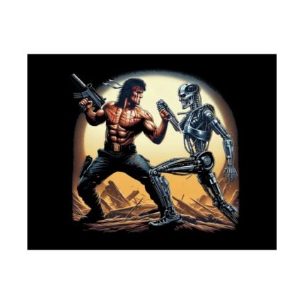 Rambo vs. Terminators Poster - Battle for Survival T-Shirt - Buy Now at American Artist Merch