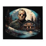 Jason Voorhees Blanket – Camp Crystal Lake Cozy Terror T-Shirt - Buy Now at American Artist Merch