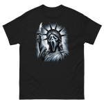 Ghostface Statue of Liberty T-Shirt – A Killer Tribute to NYC T-Shirt - Buy Now at American Artist Merch